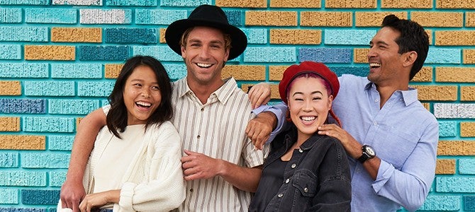 New Year Blog Post group of friends laughing